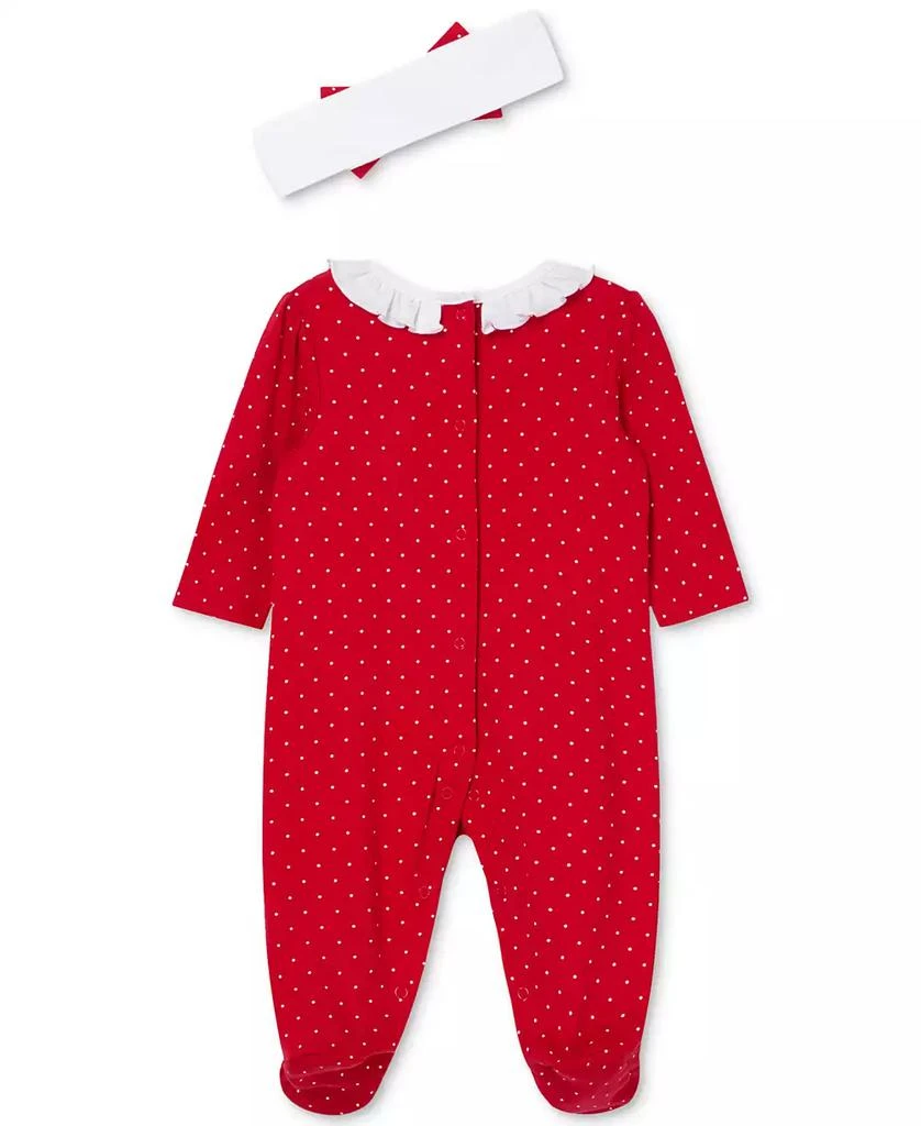 商品Little Me|Baby Girls Dainty Trees Cotton Footed Coverall & Headband, 2 Piece Set,价格¥206,第2张图片详细描述