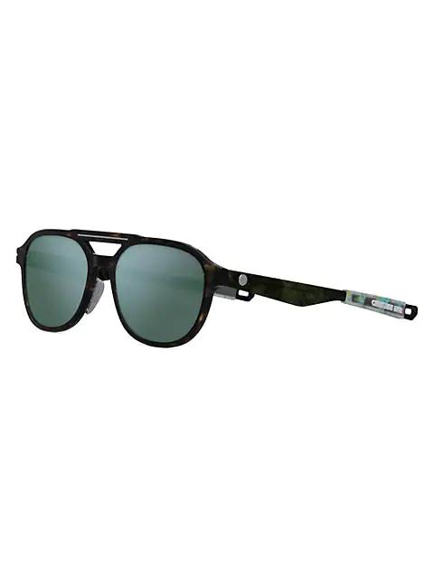 Havana 56MM Round Acetate Sunglasses商品第2张图片规格展示