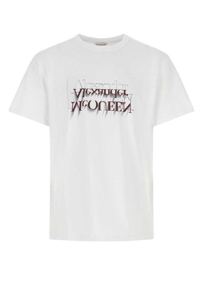 Alexander McQueen Logo Printed Crewneck T-Shirt商品第1张图片规格展示