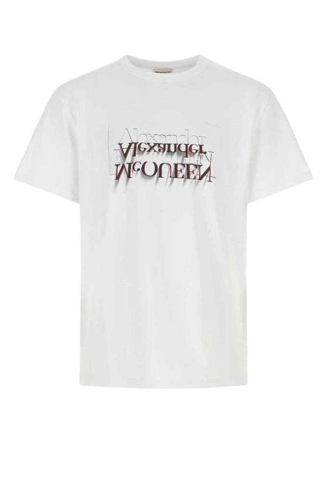 商品Alexander McQueen|Alexander McQueen Logo Printed Crewneck T-Shirt,价格¥1234,第1张图片