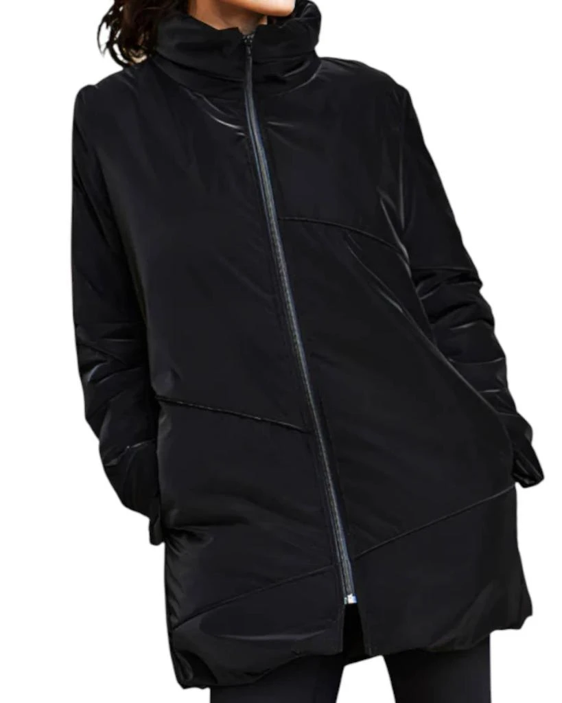 商品MYCRA PAC|Stitch Velvet Raincoat In Black,价格¥1666,第2张图片详细描述