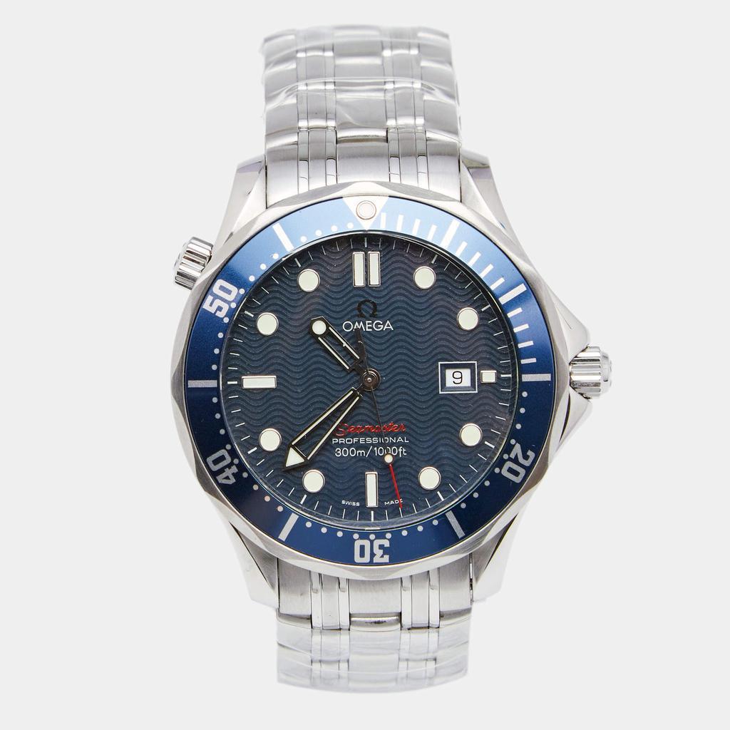 商品[二手商品] Omega|Omega Blue Stainless Steel Seamaster Professional 2221.80.00 Men's Wristwatch 41 mm,价格¥17876,第1张图片