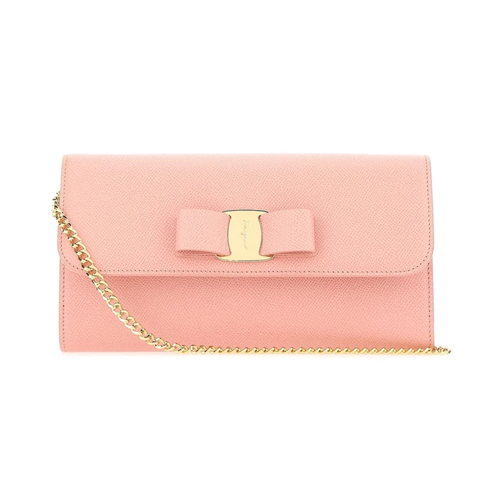 SALVATORE FERRAGAMO 女士粉红色牛皮蝴蝶结迷你单肩包 22-D523-728164 商品