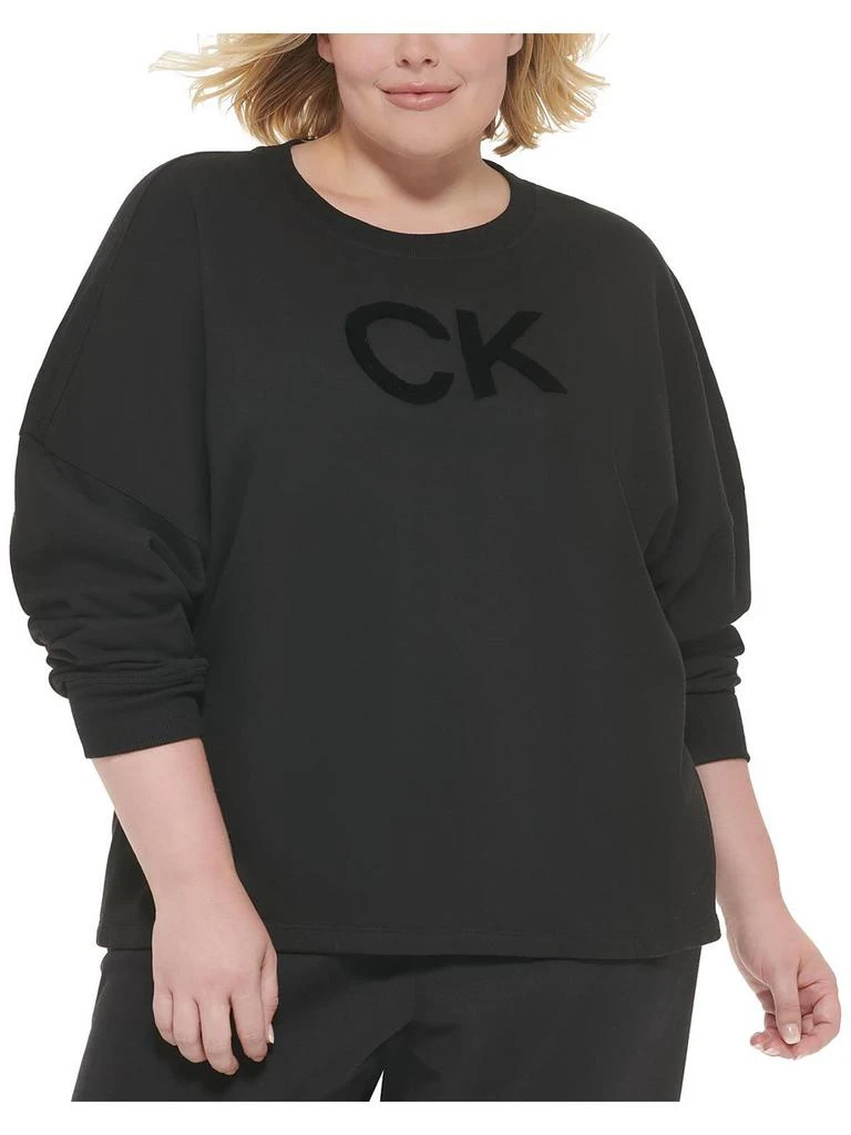 商品Calvin Klein|Plus Womens Gym Fitness Sweatshirt,价格¥177,第4张图片详细描述