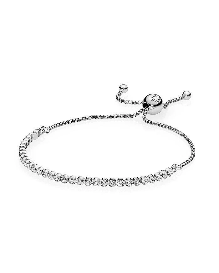 商品PANDORA|Moments 系列纯银锆石镶嵌手链,价格¥553,第1张图片