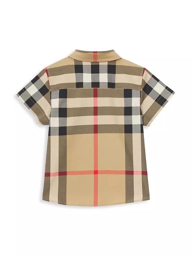 商品Burberry|Baby's & Little Boy's Mini Owen Oversized Vintage-Check Short-Sleeve Shirt,价格¥1501,第3张图片详细描述