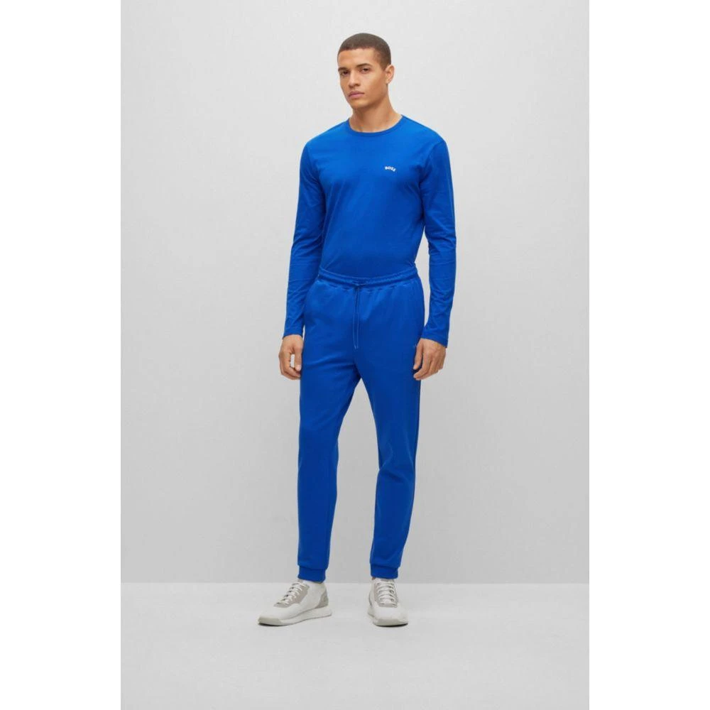 商品Hugo Boss|Organic-cotton T-shirt with curved logo,价格¥318,第2张图片详细描述