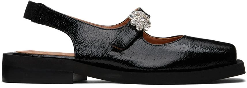 商品Ganni|Black Wide Loafers,价格¥1601,第1张图片