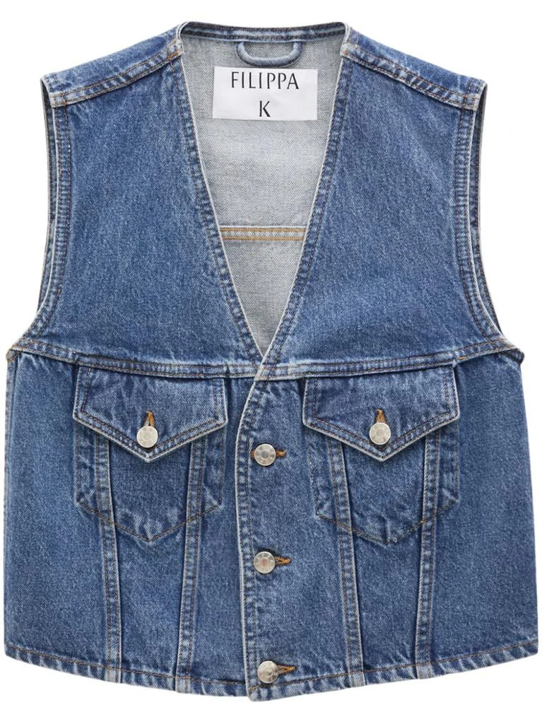 商品FILIPPA K|FILIPPA K - Fitted Denim Vest,价格¥1151,第1张图片