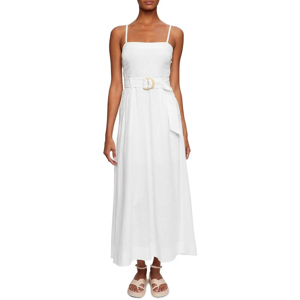 商品Jonathan Simkhai|Jonathan Simkhai Womens Linen Tea-Length Slip Dress,价格¥420,第1张图片