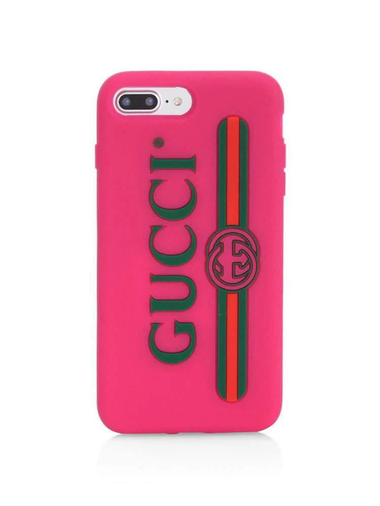 商品Gucci|Logo Print Rubber iPhone Case,价格¥1425,第1张图片