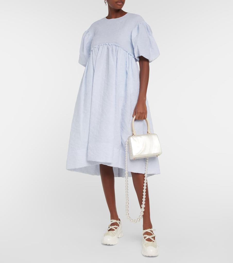 商品Simone Rocha|Puff-sleeve cotton-blend midi dress,价格¥10387,第4张图片详细描述