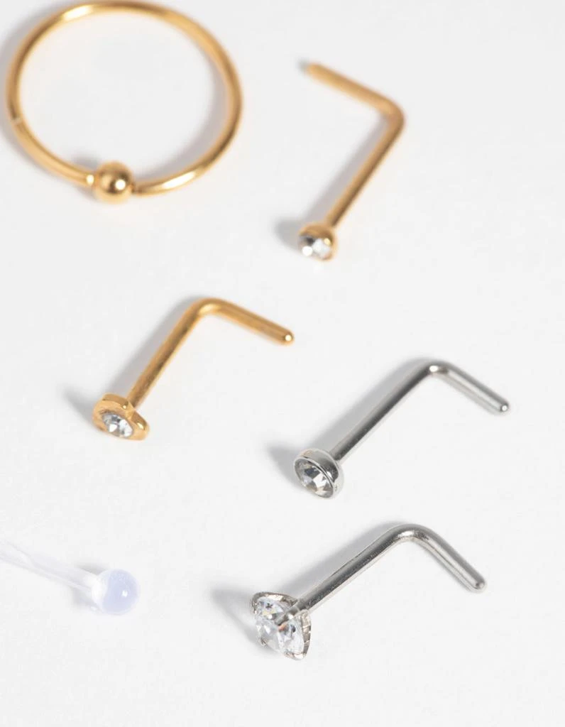 商品Lovisa|Surgical Steel and Silicone Nose Stud and Ring Pack,价格¥173,第2张图片详细描述