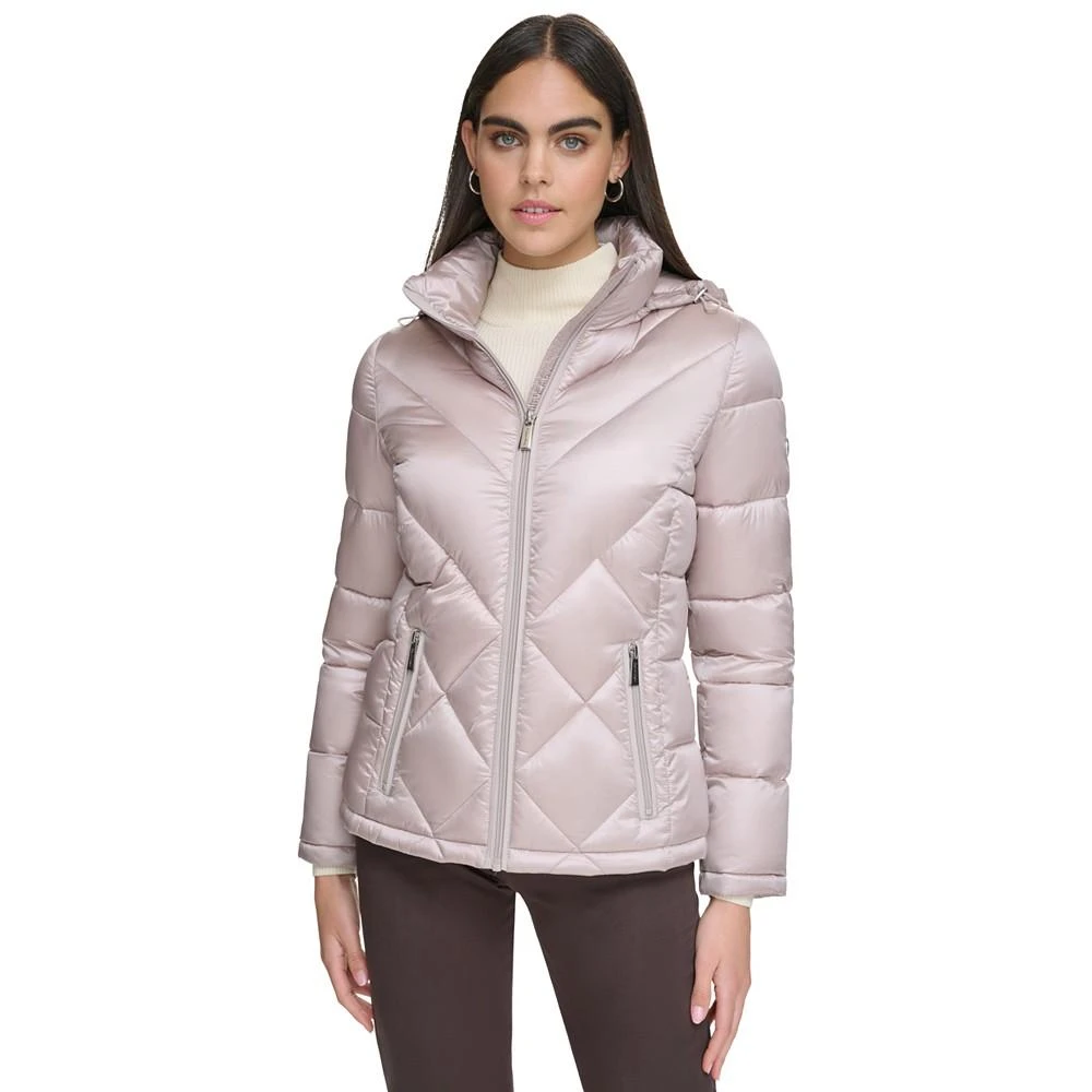 商品Calvin Klein|Women's Shine Hooded Packable Puffer Coat, Created for Macy's,价格¥898,第1张图片