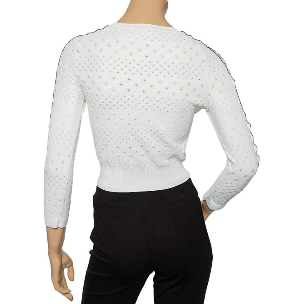 商品[二手商品] Alexander McQueen|Alexander McQueen White Eyelet Knit Long Sleeve Sweater XS,价格¥1178,第3张图片详细描述