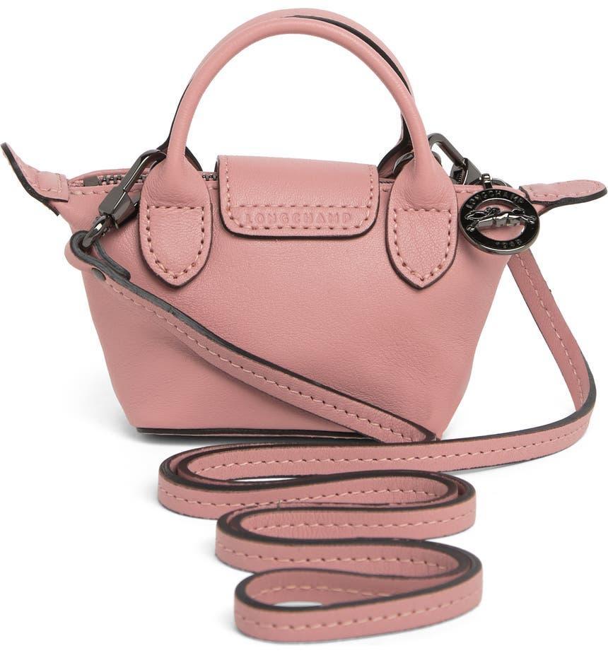 商品Longchamp|Mini Le Pliage Cuir Leather Top Handle Bag,价格¥967,第5张图片详细描述