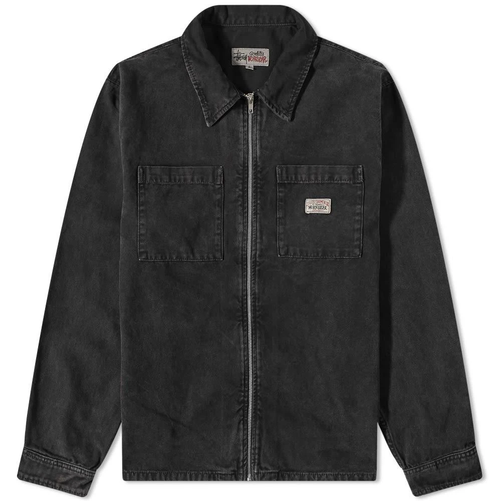 商品STUSSY|Stussy Washed Canvas Zip Shirt,价格¥1393,第1张图片