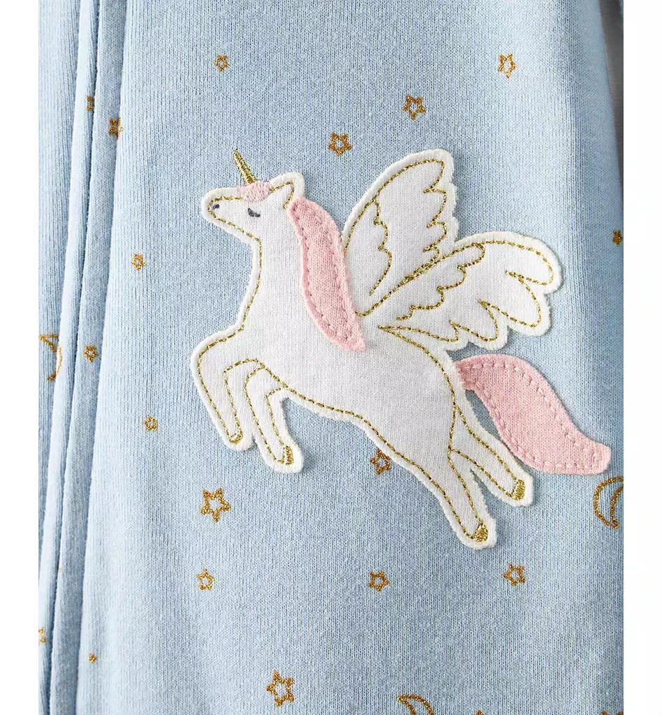 商品Carter's|Baby Girls Unicorn-Star-Print 100% Cotton Long-Sleeve 2-Way-Zip 1-Piece Footed Pajamas,价格¥89,第2张图片详细描述