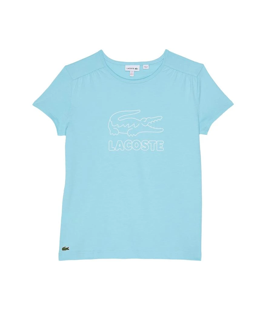 商品Lacoste|Short Sleeve Tee w/ Tonal Big Croc/Lacoste Print (Toddler/Little Kids/Big Kids),价格¥270,第1张图片