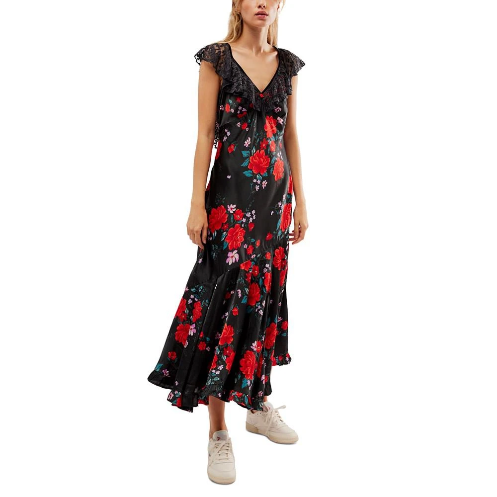 商品Free People|Women's Warm Hearts Lace-Trimmed Midi Dress,价格¥1504,第3张图片详细描述