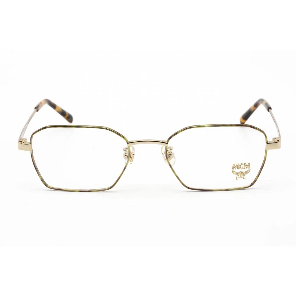 商品MCM|Mcm Unisex Eyeglasses - Clear Demo Lens Shiny Gold/Green Havana Metal | MCM2130A 712,价格¥241,第2张图片详细描述