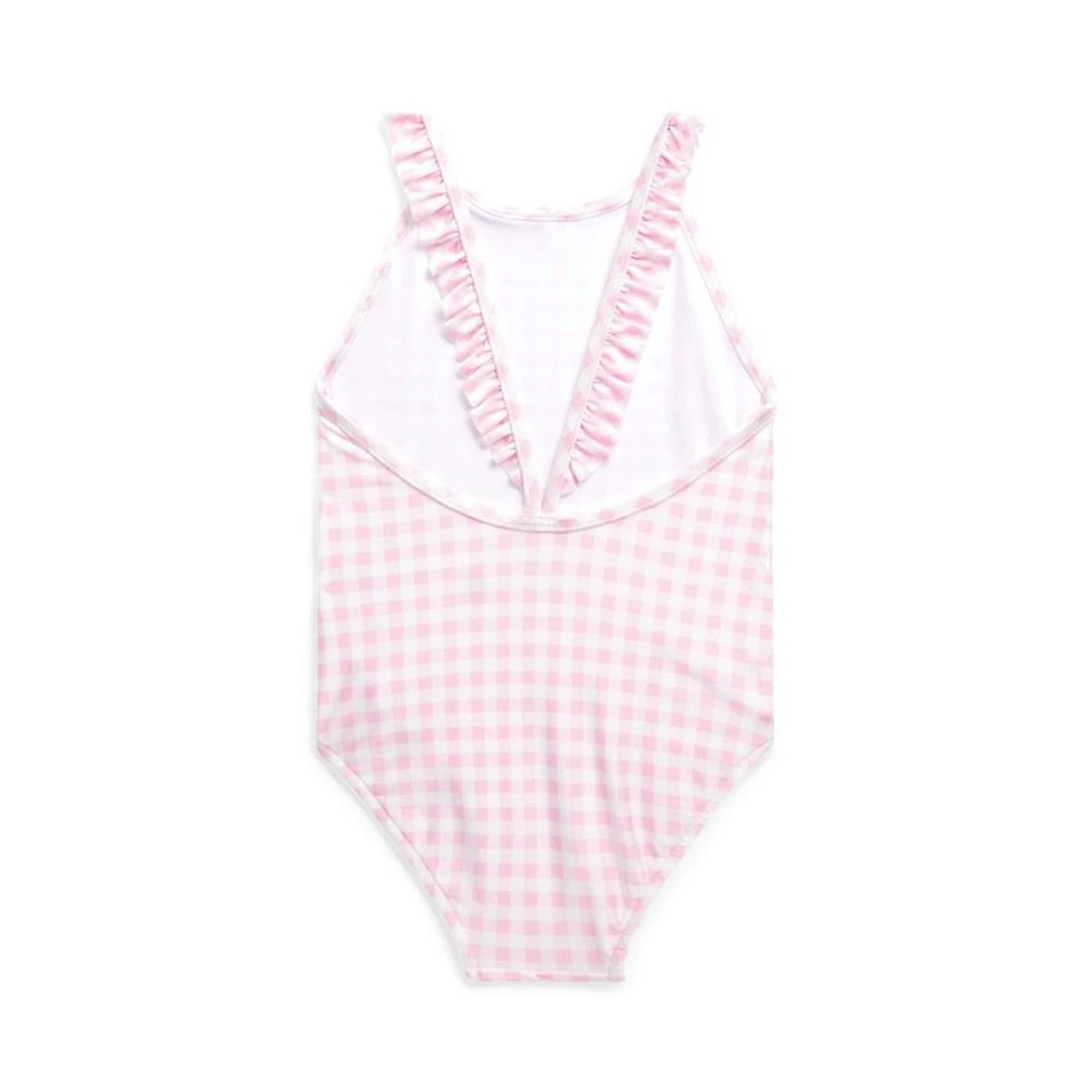 商品Ralph Lauren|Baby Girls Gingham Ruffled One Piece Swimsuit,价格¥97,第2张图片详细描述