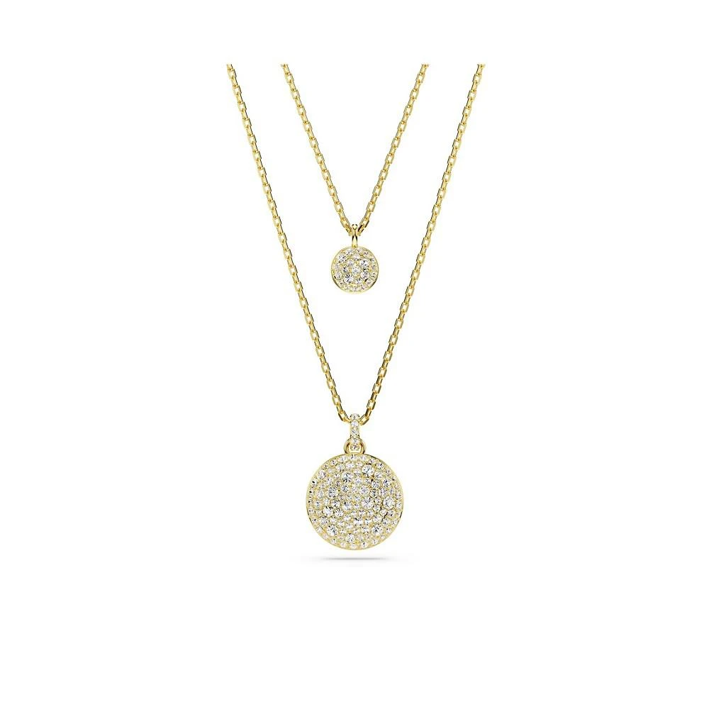 商品Swarovski|White, Rhodium Plated or Rose-Gold Tone or Gold-Tone Meteora Layered Pendant Necklace,价格¥1389,第1张图片