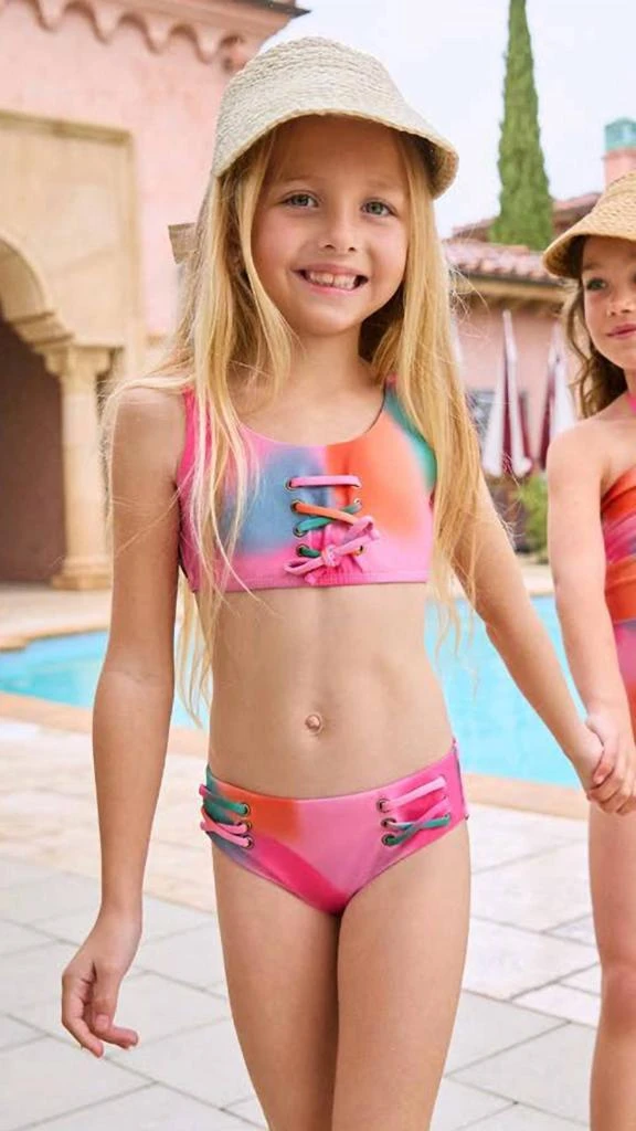 商品PQ Swim|Pq Swim - Tie Dye Lace Up Bikini,价格¥598,第3张图片详细描述