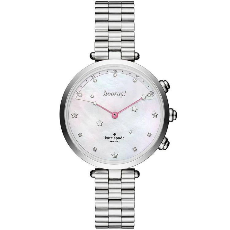 商品Kate Spade|Women's Holland Slim Stainless Steel Bracelet Hybrid Smart Watch 38mm,价格¥1683,第1张图片