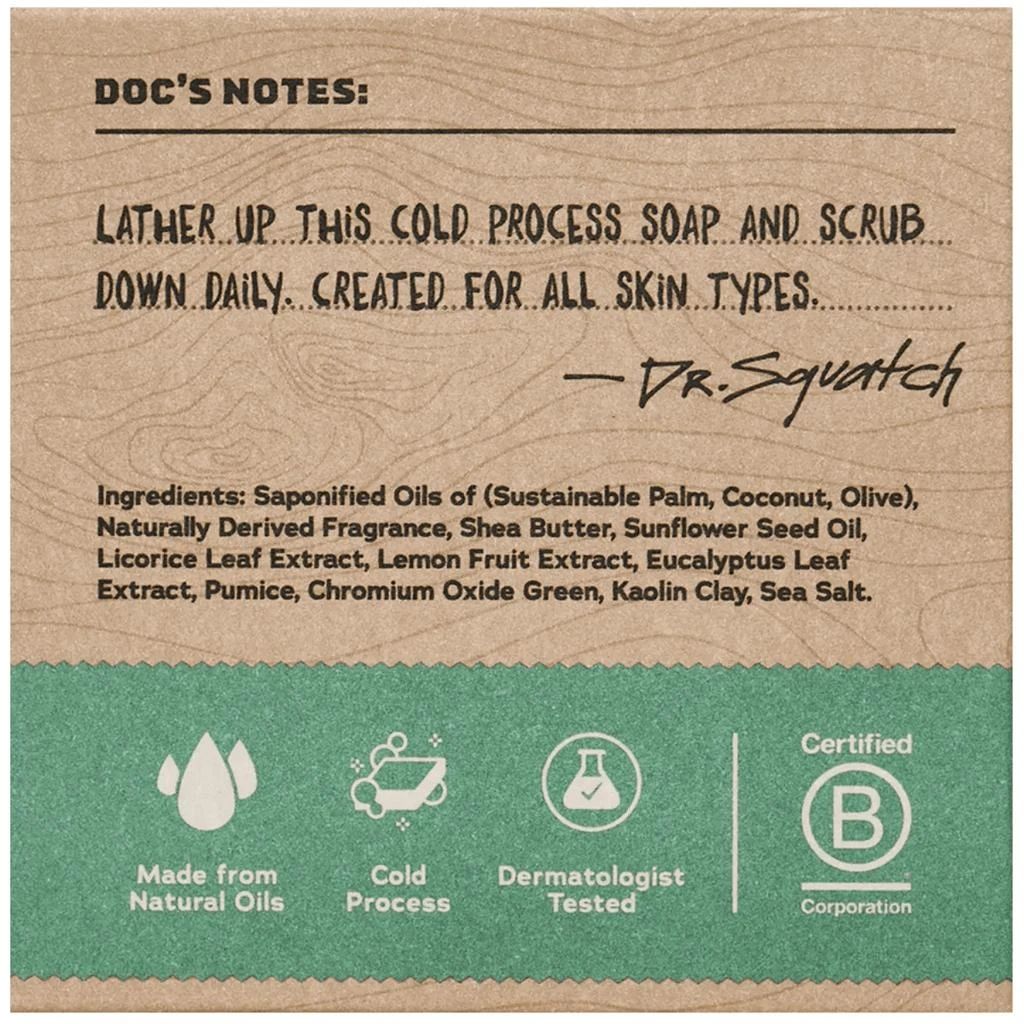 商品Dr. Squatch|Dr. Squatch Rainforest Rapids Bar Soap,价格¥56,第2张图片详细描述