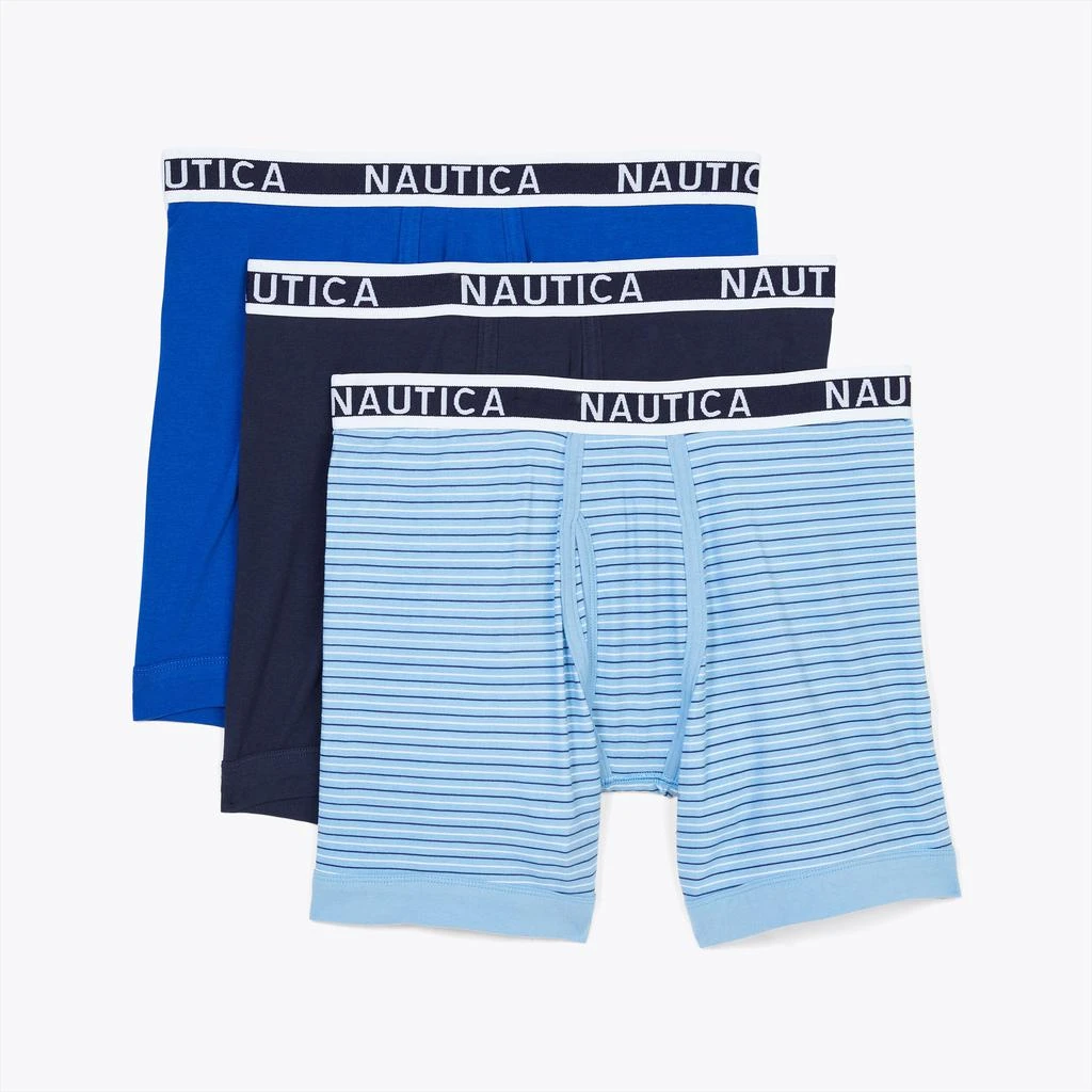 商品Nautica|Mens Cotton Stretch Boxer Briefs, 3-Pack,价格¥135,第2张图片详细描述