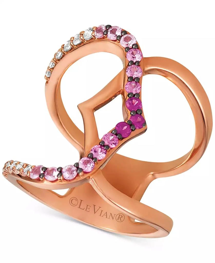 商品Le Vian|Strawberry Layer Cake Multi-Gemstone Statement Ring (3/4 ct. t.w.) in 14k Rose Gold,价格¥6082,第1张图片