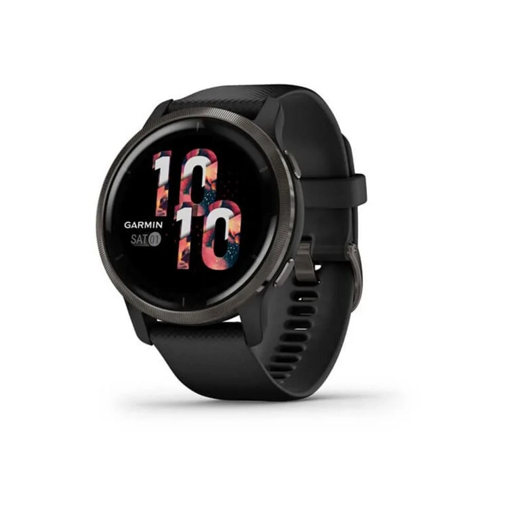 商品Garmin|Unisex Venu 2 Black Silicone Band Smart Watch 45mm,价格¥3086,第2张图片详细描述