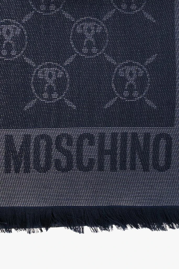 商品Moschino|Moschino Logo Jacquard Fringed Scarf,价格¥1672,第3张图片详细描述