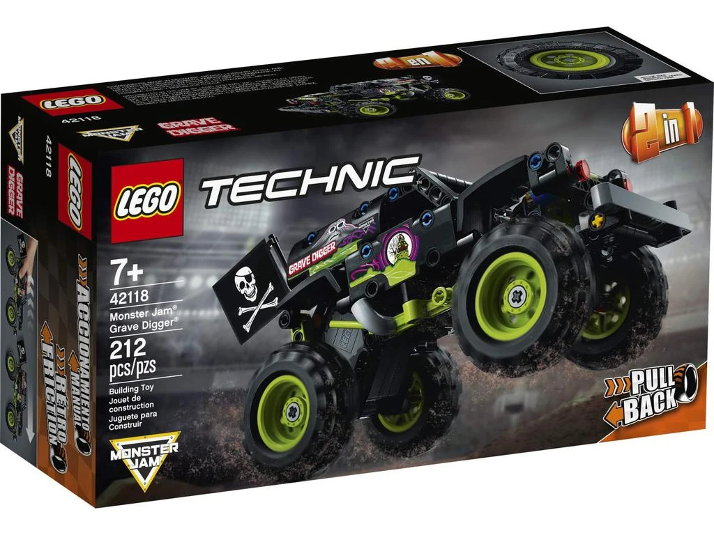 商品LEGO|LEGO Technic Monster Jam Grave Digger 42118 Model Building Kit for Boys and Girls Who Love Monster Truck Toys, New 2021 (212 Pieces),价格¥150,第2张图片详细描述