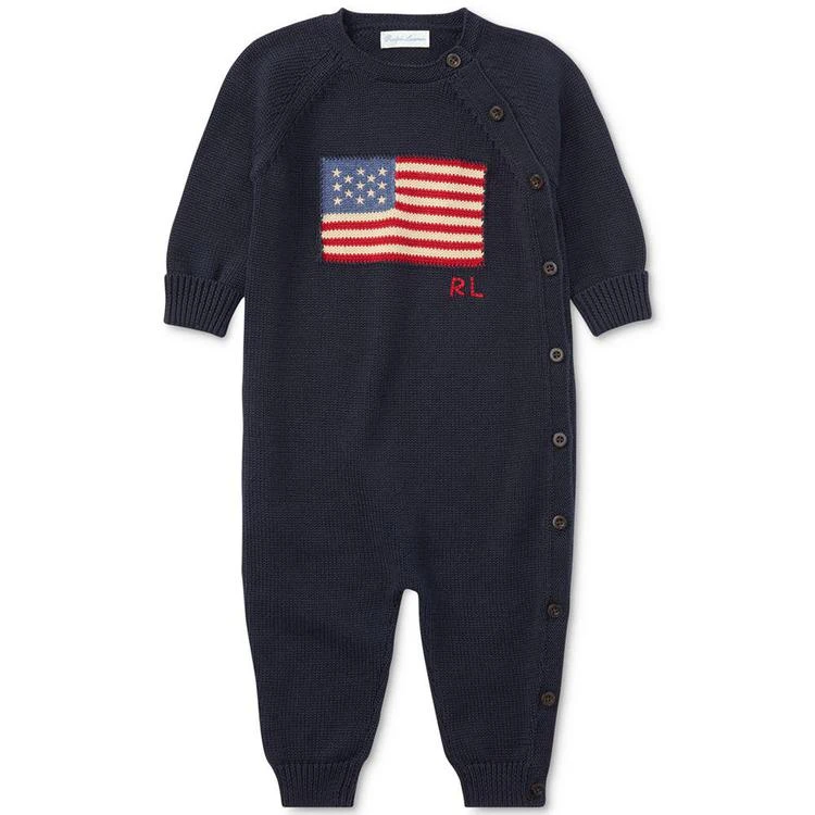 商品Ralph Lauren|Ralph Lauren Graphic Cotton Coverall, Baby Boys,价格¥497,第1张图片