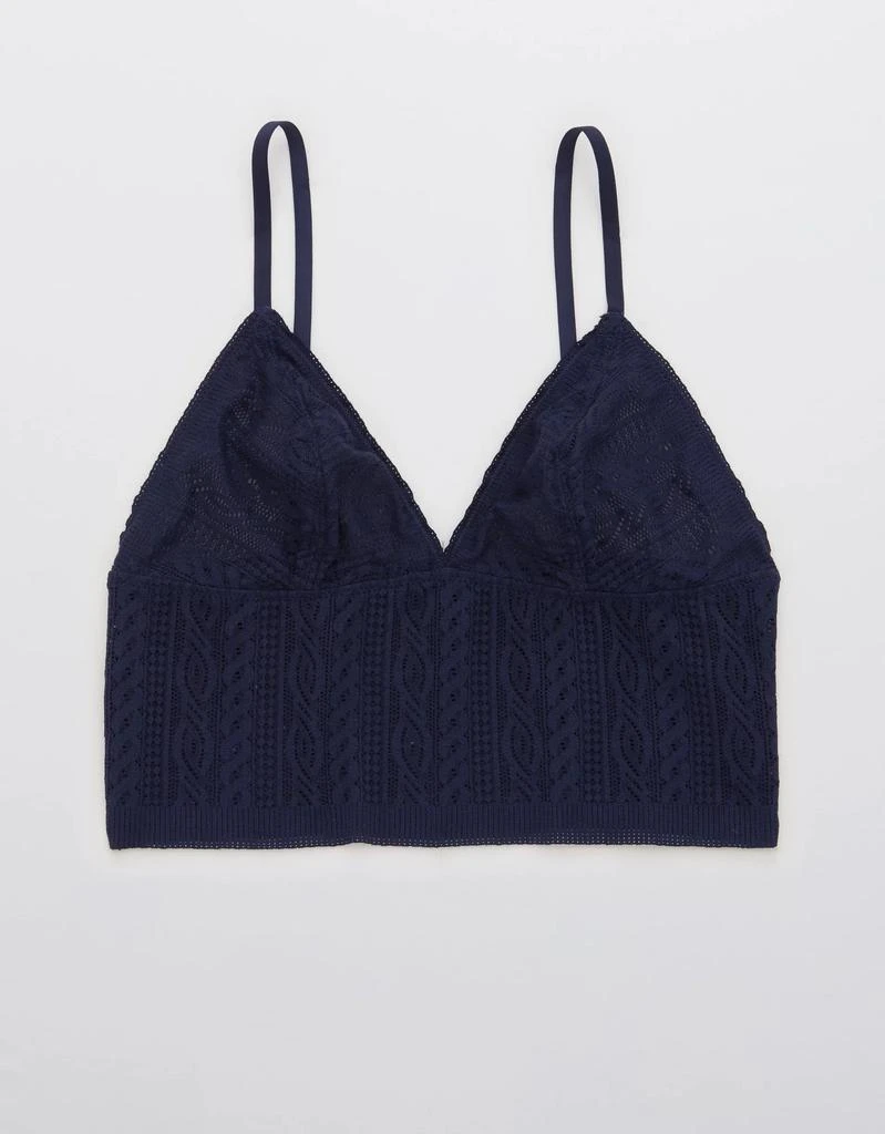 商品Aerie|Aerie Cable Lace Longline Bralette,价格¥151,第3张图片详细描述