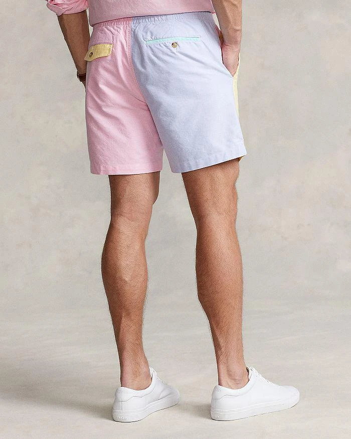 商品Ralph Lauren|6-Inch Cotton Oxford Color Blocked Classic Fit Shorts ,价格¥413,第4张图片详细描述