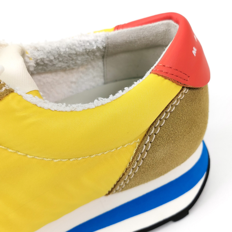 MARNI 女士黄棕拼色休闲风格麂皮混纺面料运动鞋 SNZW006402-P2970-ZL957商品第4张图片规格展示
