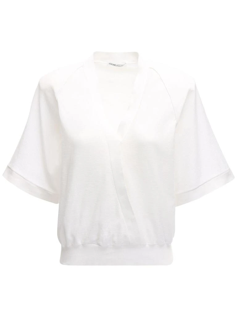 商品AGNONA|Cotton Wrap Style Top,价格¥4001,第2张图片详细描述