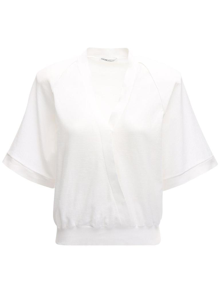商品AGNONA|Cotton Wrap Style Top,价格¥3849,第4张图片详细描述