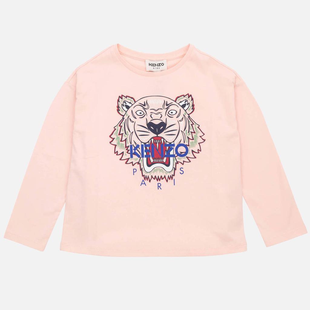 KENZO Girls' Long Sleeve Cotton-Jersey T-Shirt商品第1张图片规格展示