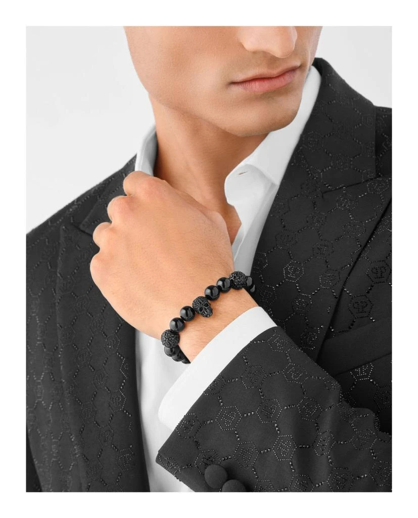 商品Philipp Plein|Plein Elite Crystal Onyx Beads Bracelet,价格¥1226,第4张图片详细描述