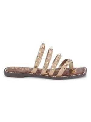 商品Sam Edelman|Eloise Studded Leather Slides,价格¥84,第1张图片