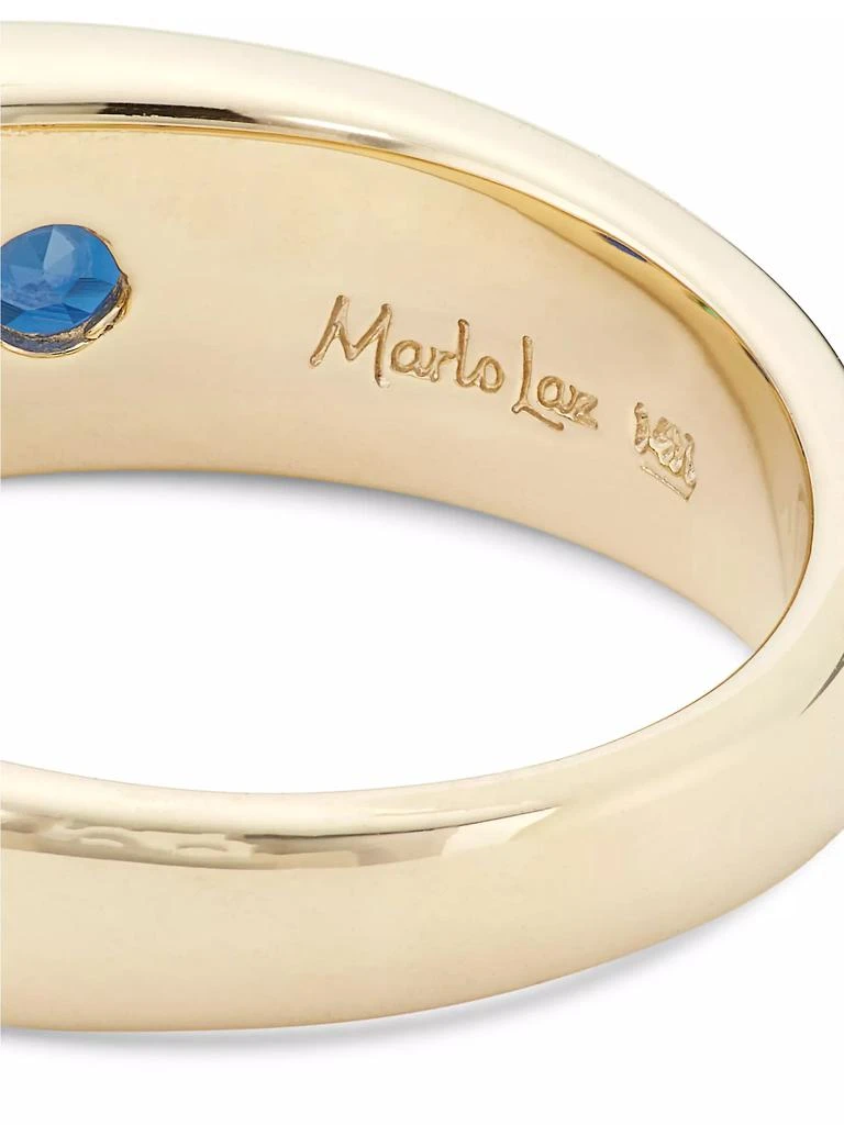 商品Marlo Laz|Gemma 14K Yellow Gold, Blue Sapphire & Emerald Ring,价格¥36549,第3张图片详细描述