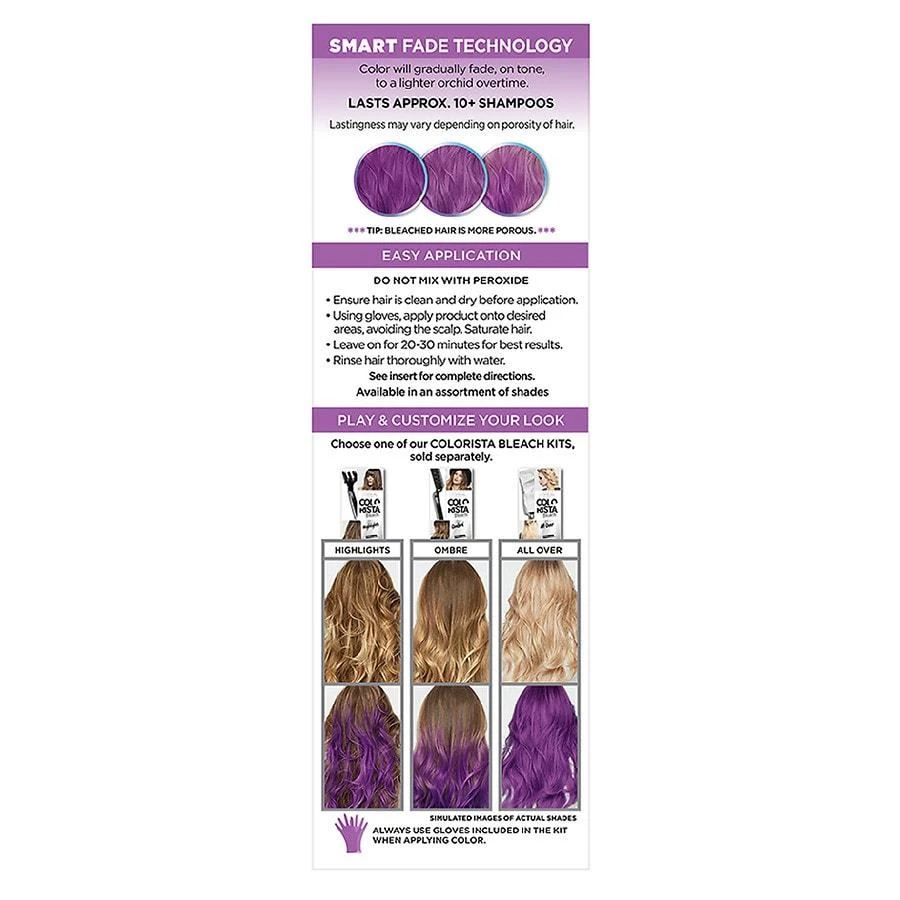 商品L'Oreal Paris Colorista|Semi-Permanent Hair Color for Blondes,价格¥104,第2张图片详细描述