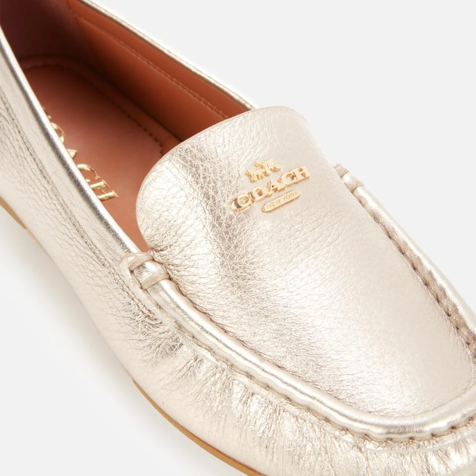 商品Coach|COACH WOMEN'S MARLEY METALLIC LEATHER DRIVING SHOES - CHAMPAGNE,价格¥755,第4张图片详细描述