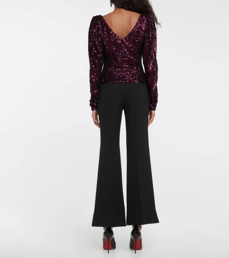 商品CAROLINE CONSTAS|Taylor sequined v-neck top,价格¥1715,第3张图片详细描述