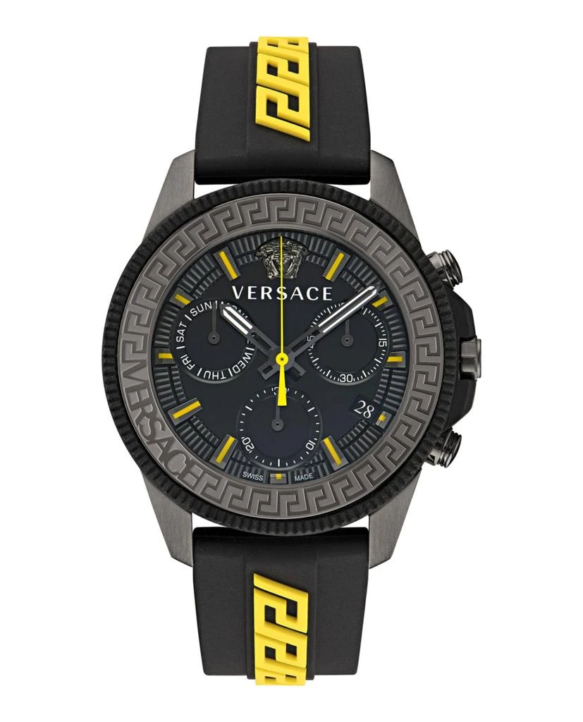 商品Versace|Greca Action Chrono Silicone Watch,价格¥5520,第1张图片