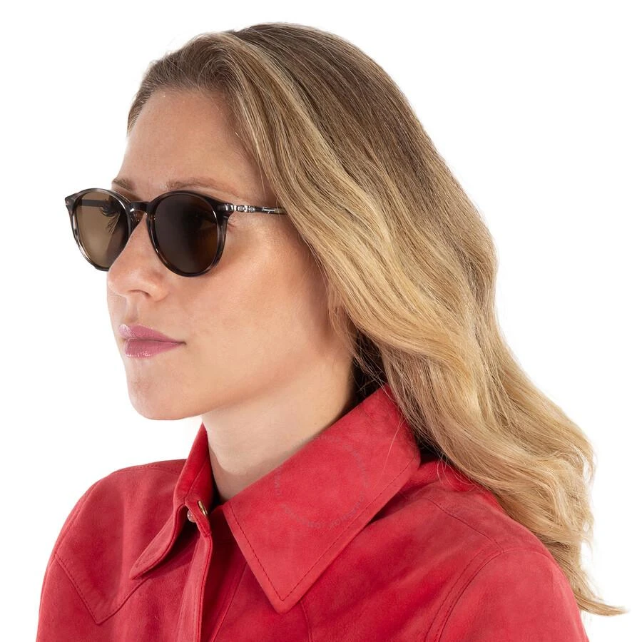 商品Salvatore Ferragamo|Salvatore Ferragamo Brown Round Ladies Sunglasses SF911S 003 53,价格¥560,第2张图片详细描述